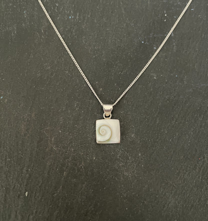 Shiva Shell Square Pendant image 0