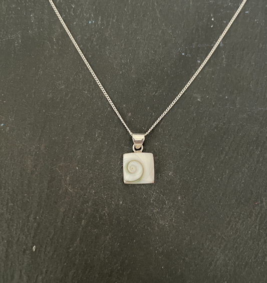 Shiva Shell Square Pendant image 0