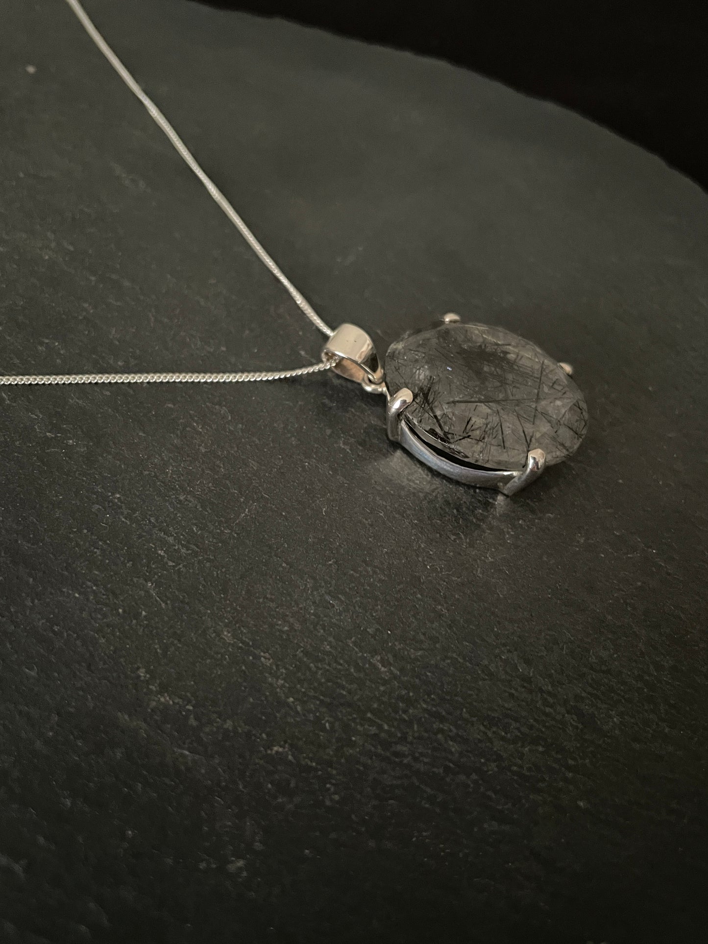 Rutile Quartz Oval Pendant image 2