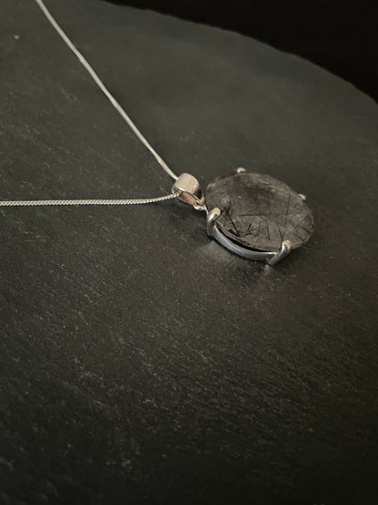 Rutile Quartz Oval Pendant image 2