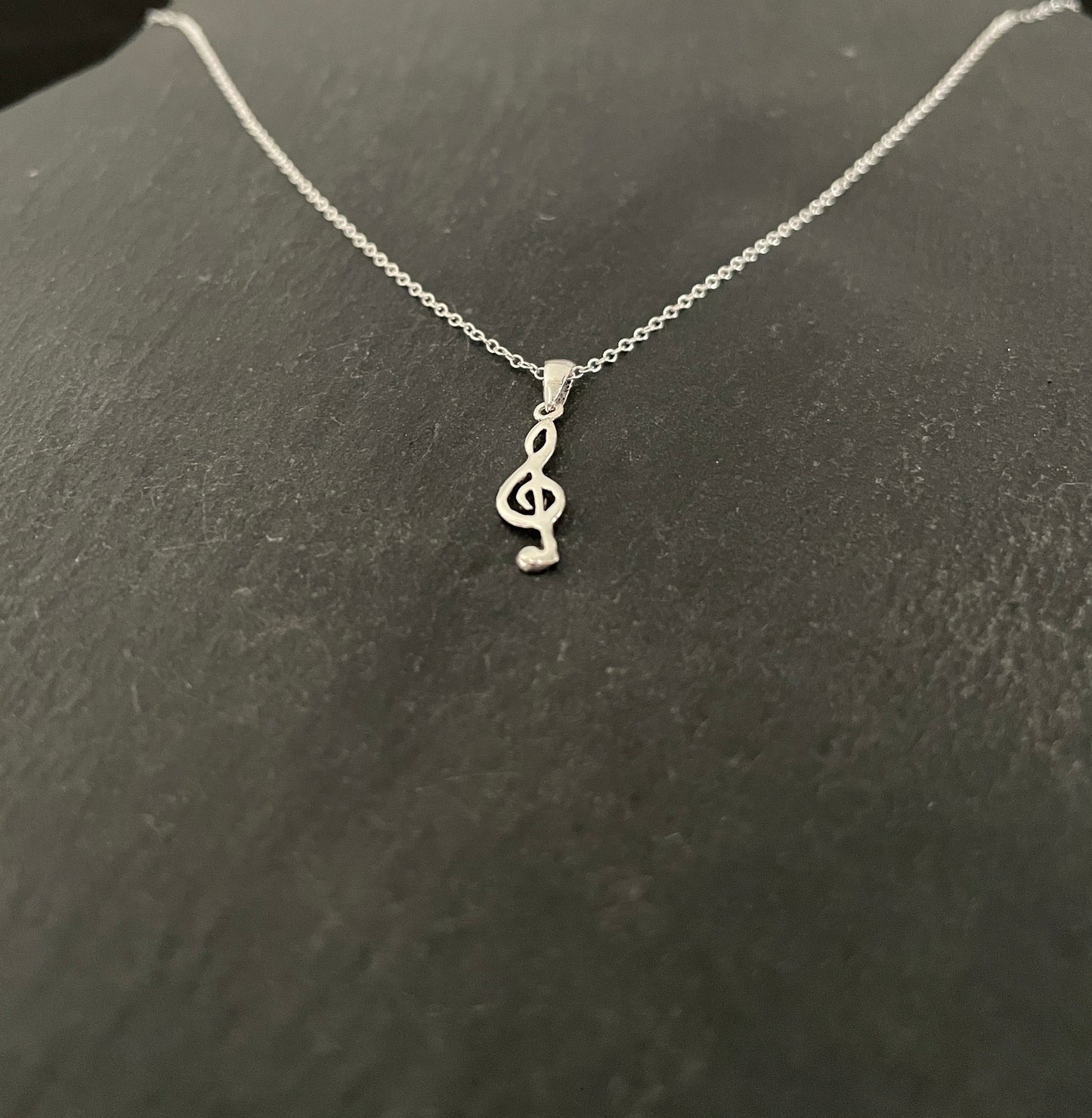 Silver Music Note Pendant image 1