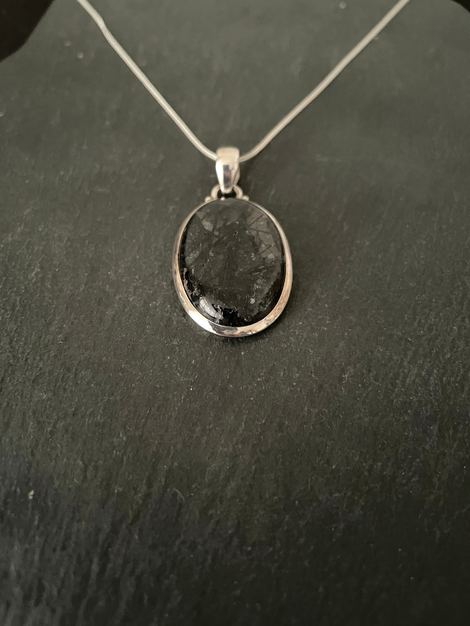 Rutile Quartz Oval Pendant image 1