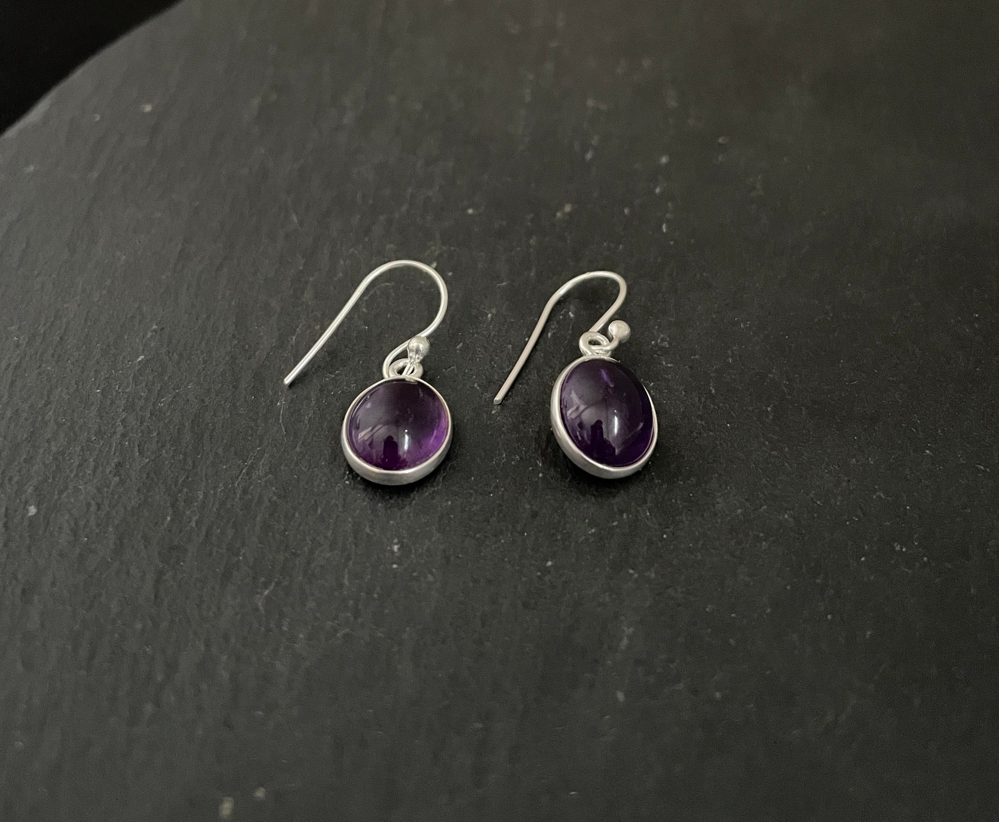 Amethyst Oval Earrings image 1