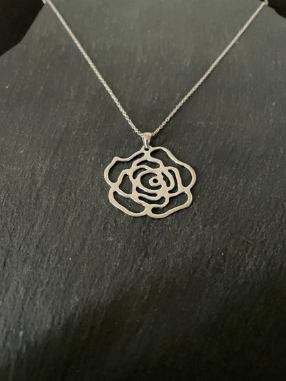 Silver Rose Pendant image 1