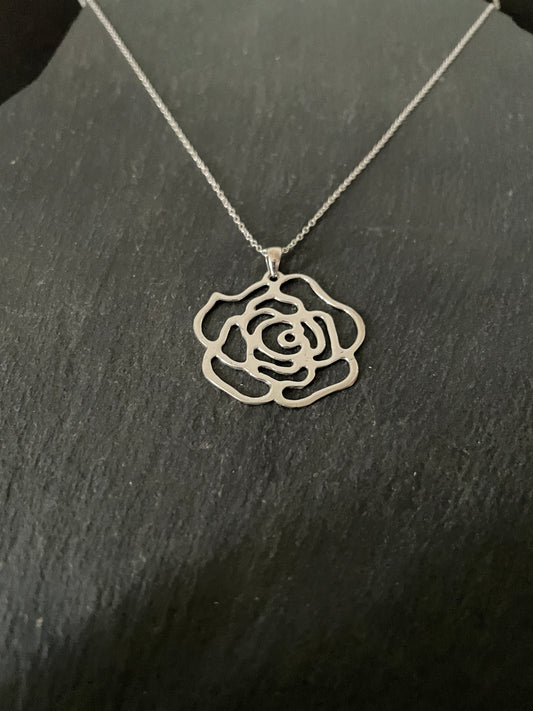 Silver Rose Pendant image 1