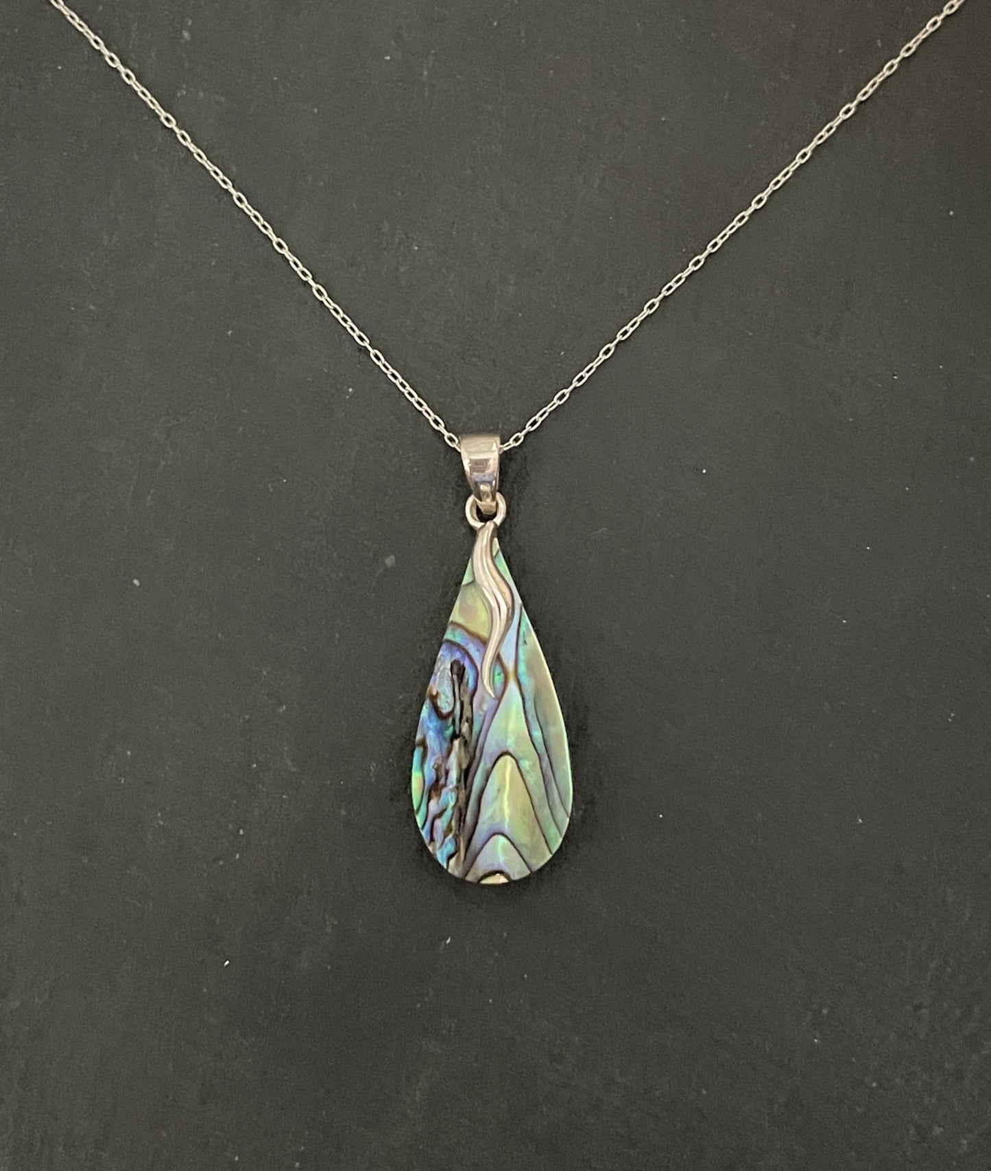 Paua Shell Teardrop Pendant image 0