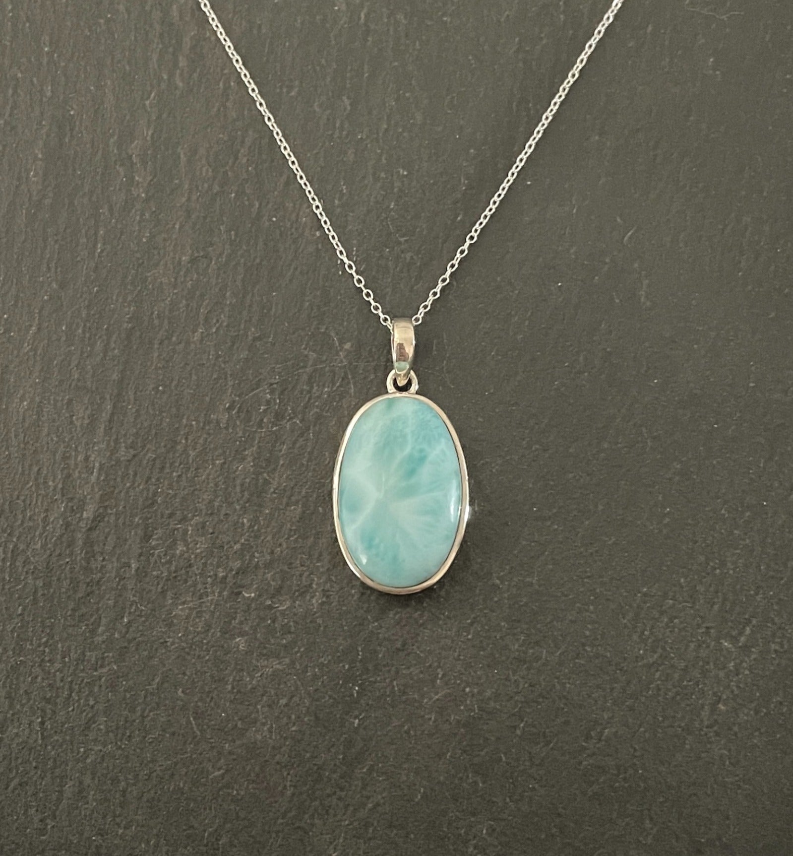 Oval Larimar Pendant image 0