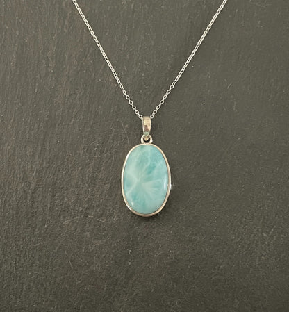 Oval Larimar Pendant image 0
