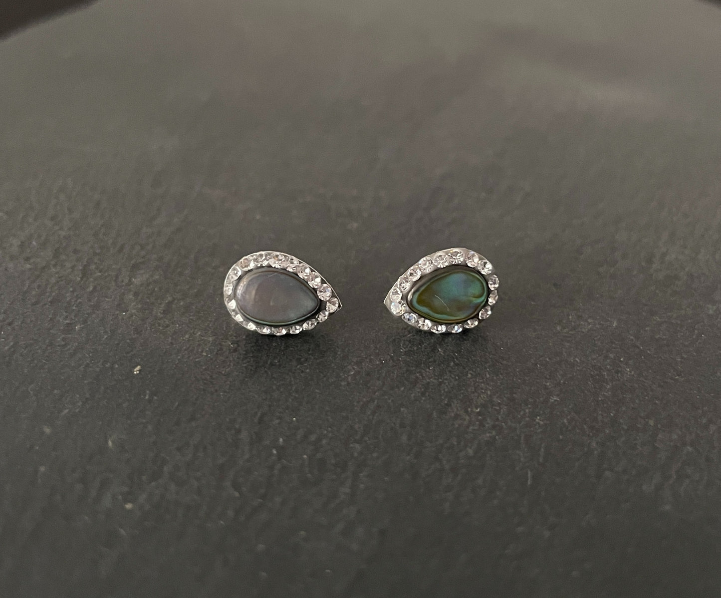 Paua Shell and Cubic Zirconia Studs image 0