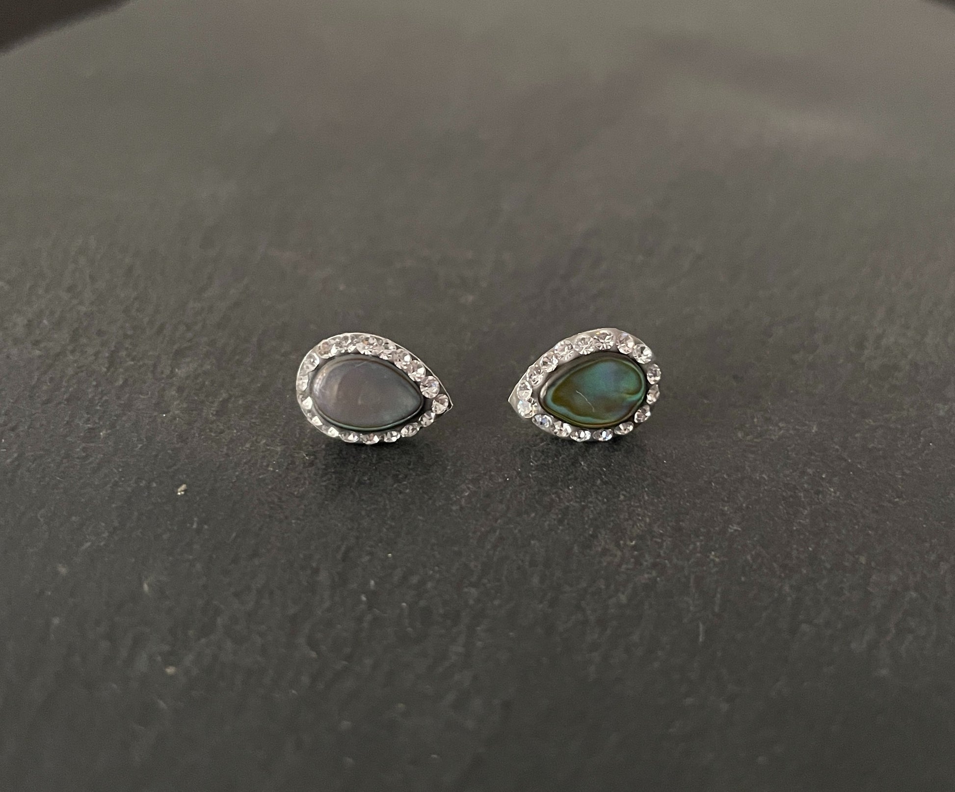 Paua Shell and Cubic Zirconia Studs image 0