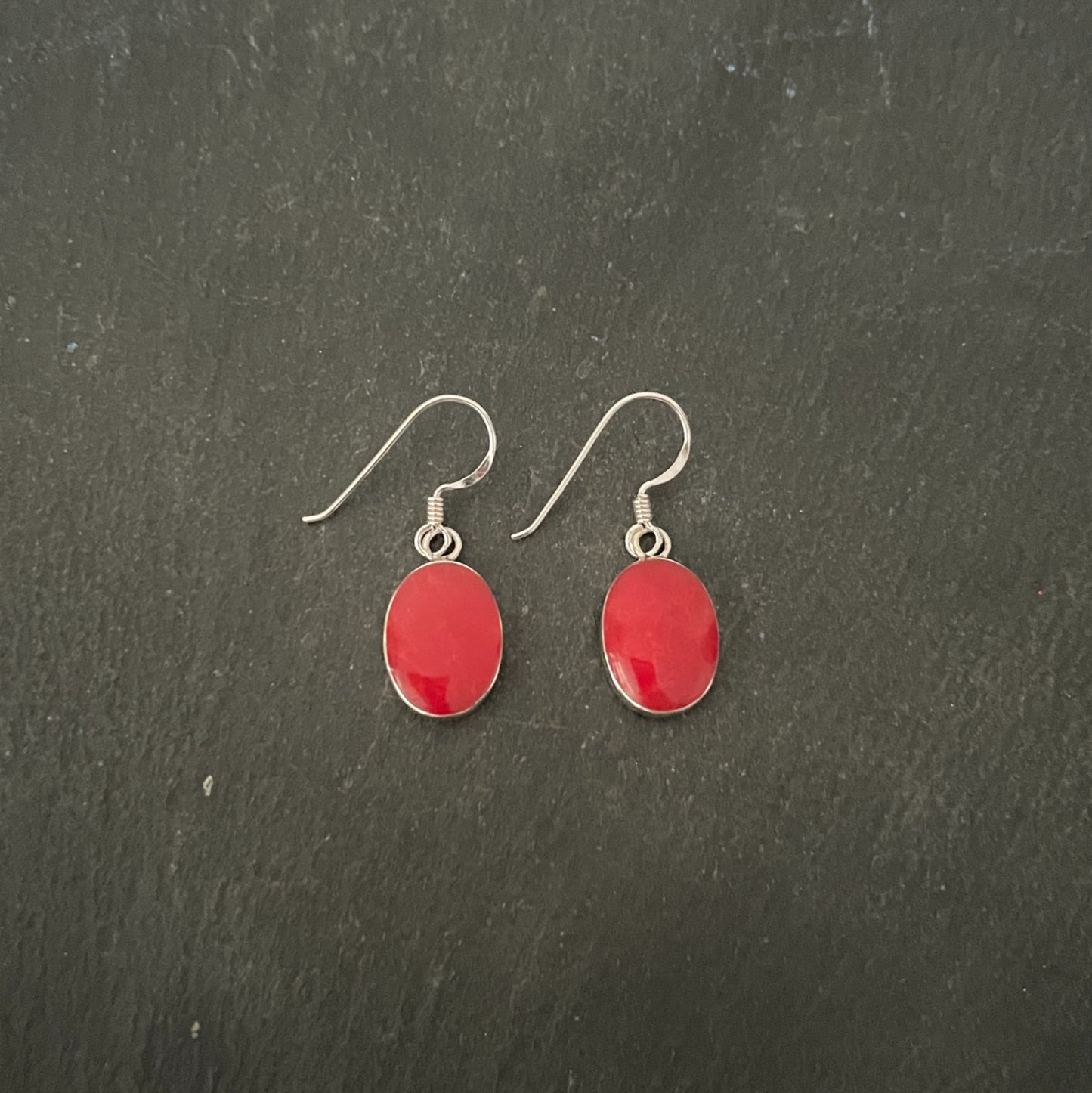 Coral Oval Earrings image 0
