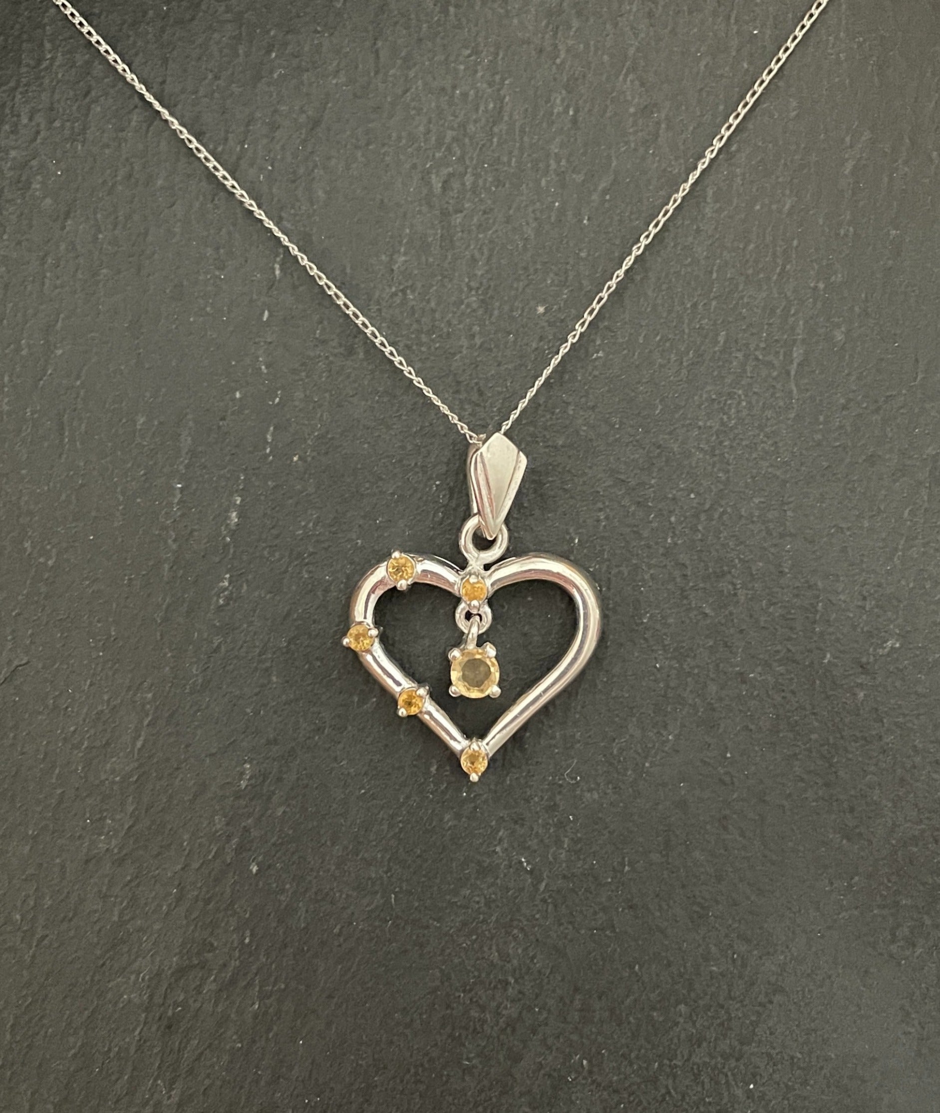 Citrine Heart Pendant image 0