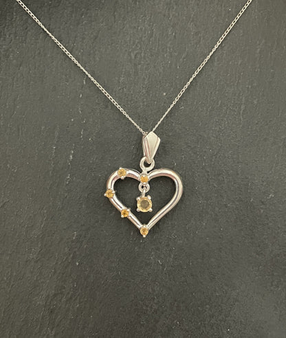 Citrine Heart Pendant image 0