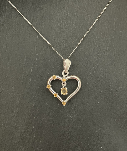 Citrine Heart Pendant image 0