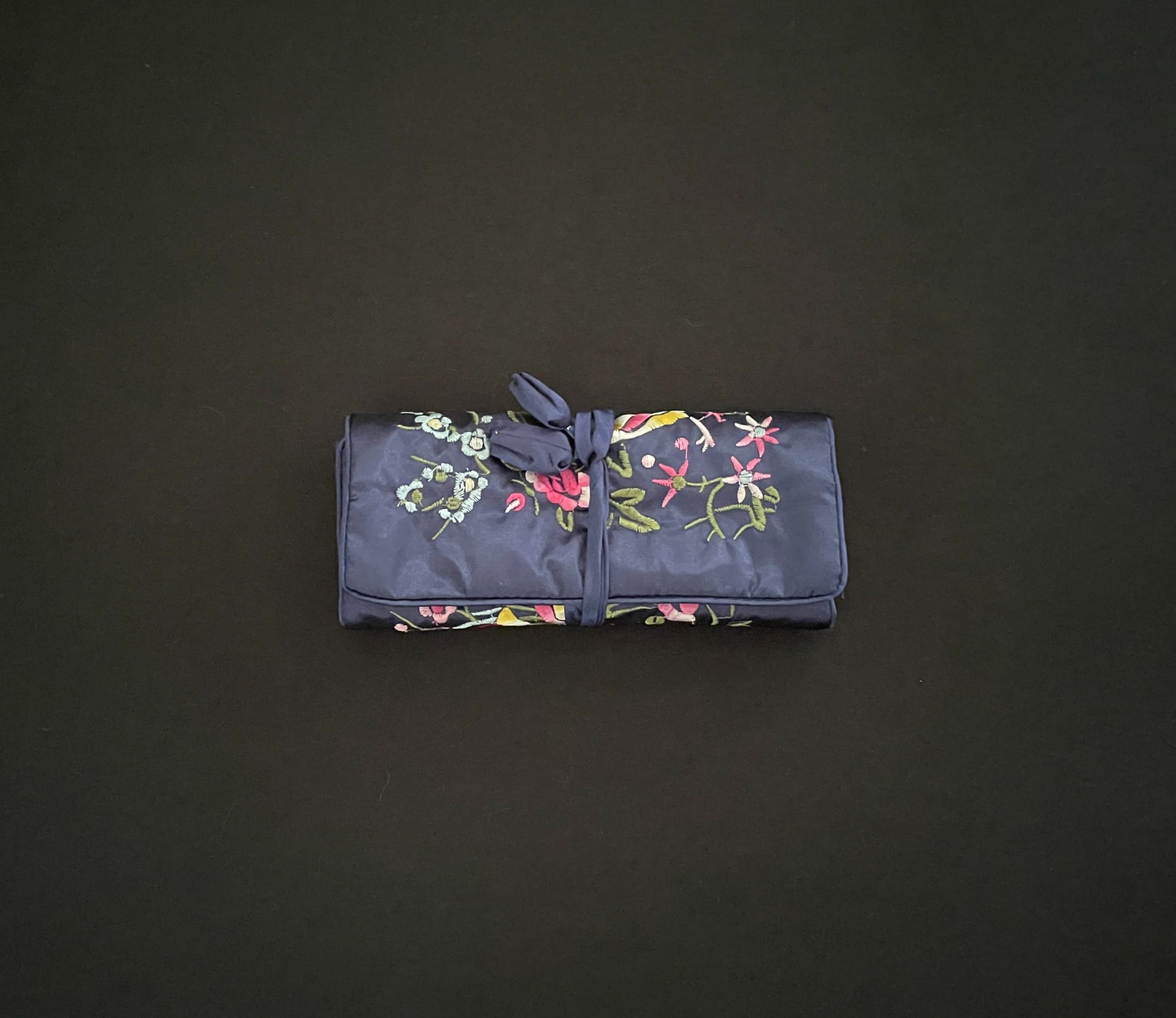 Dark Blue Flower Jewellery Wrap image 1