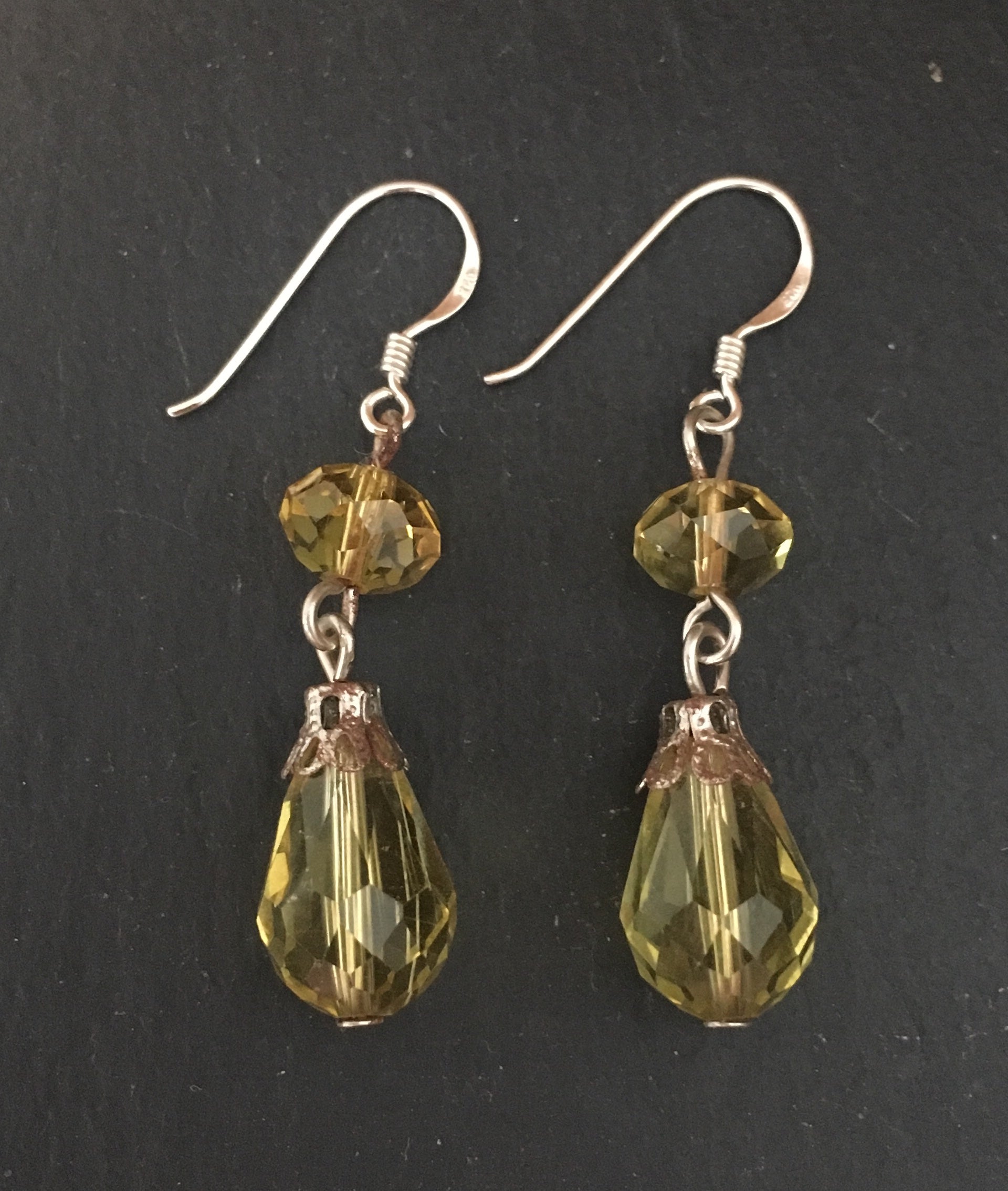 Yellow Bead Earrings image 0