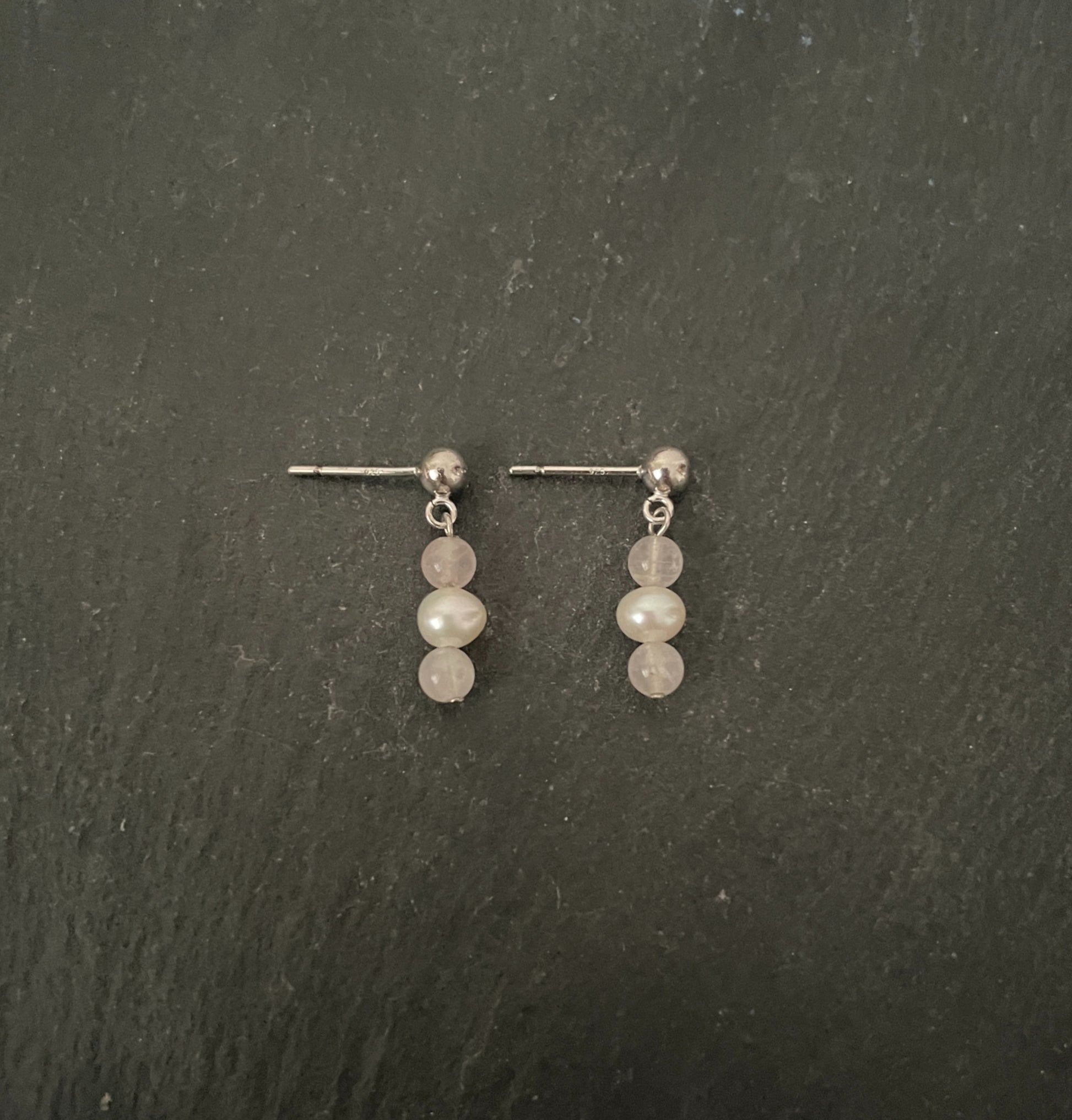 Pearl and Gemstone Earrings image 1