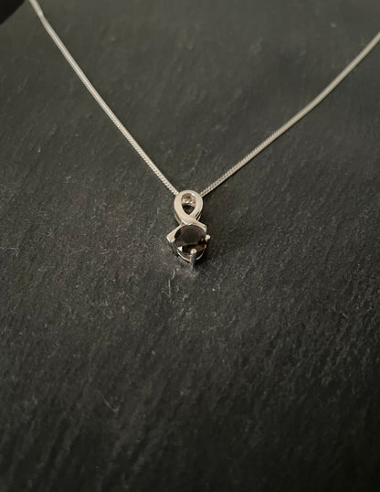 Smokey Quartz and Silver Pendant image 1