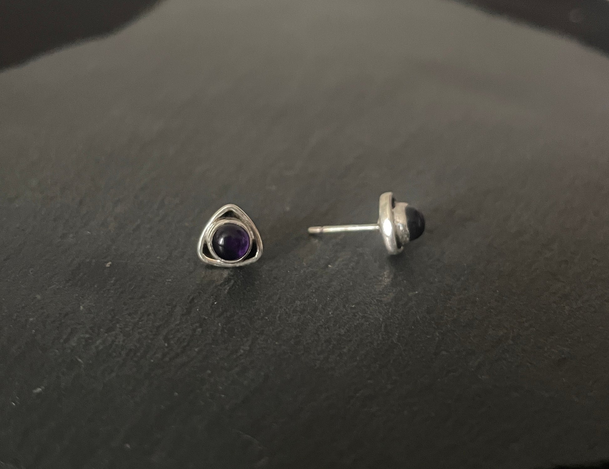 Amethyst Stud Earrings image 1
