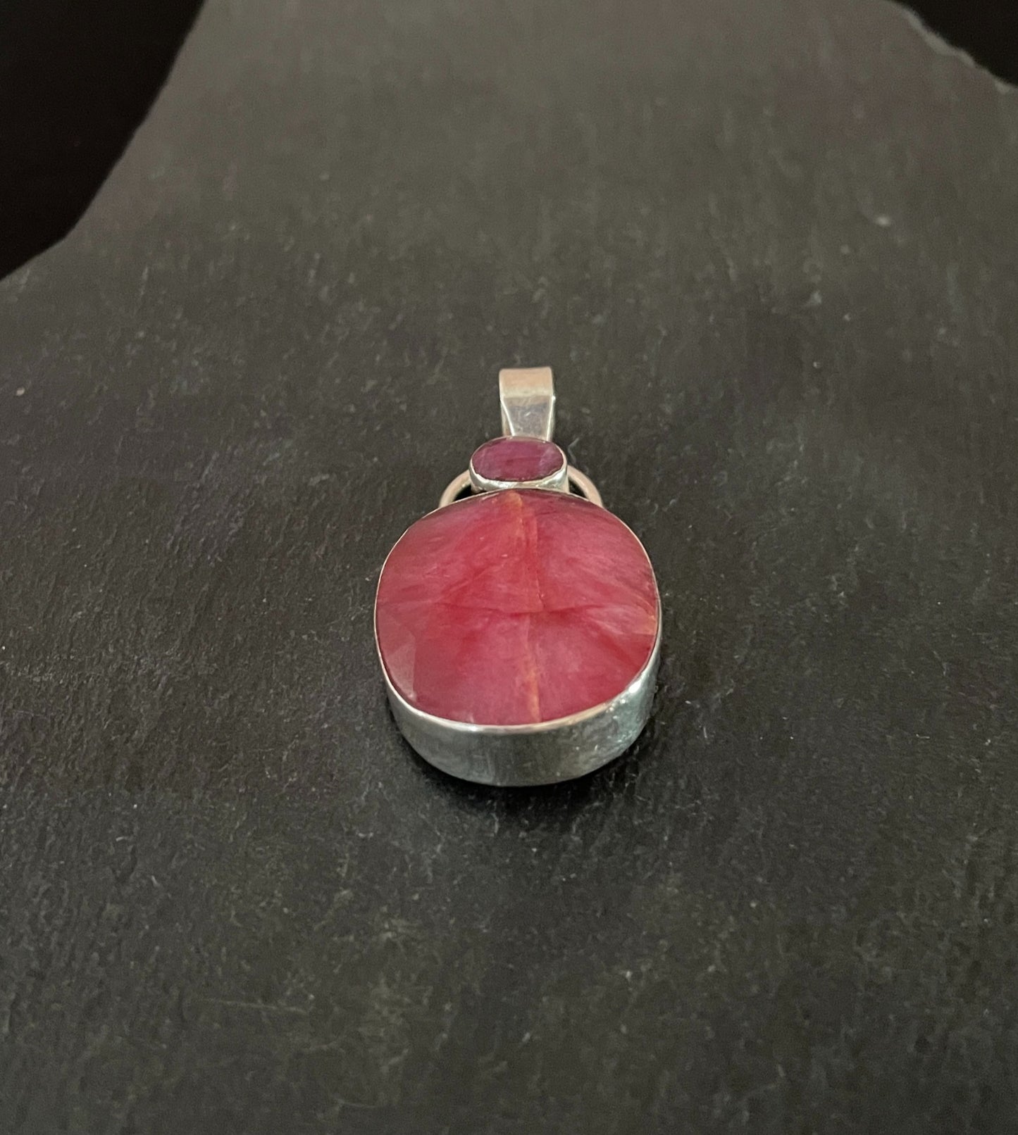 Large Ruby Oval Pendant image 1