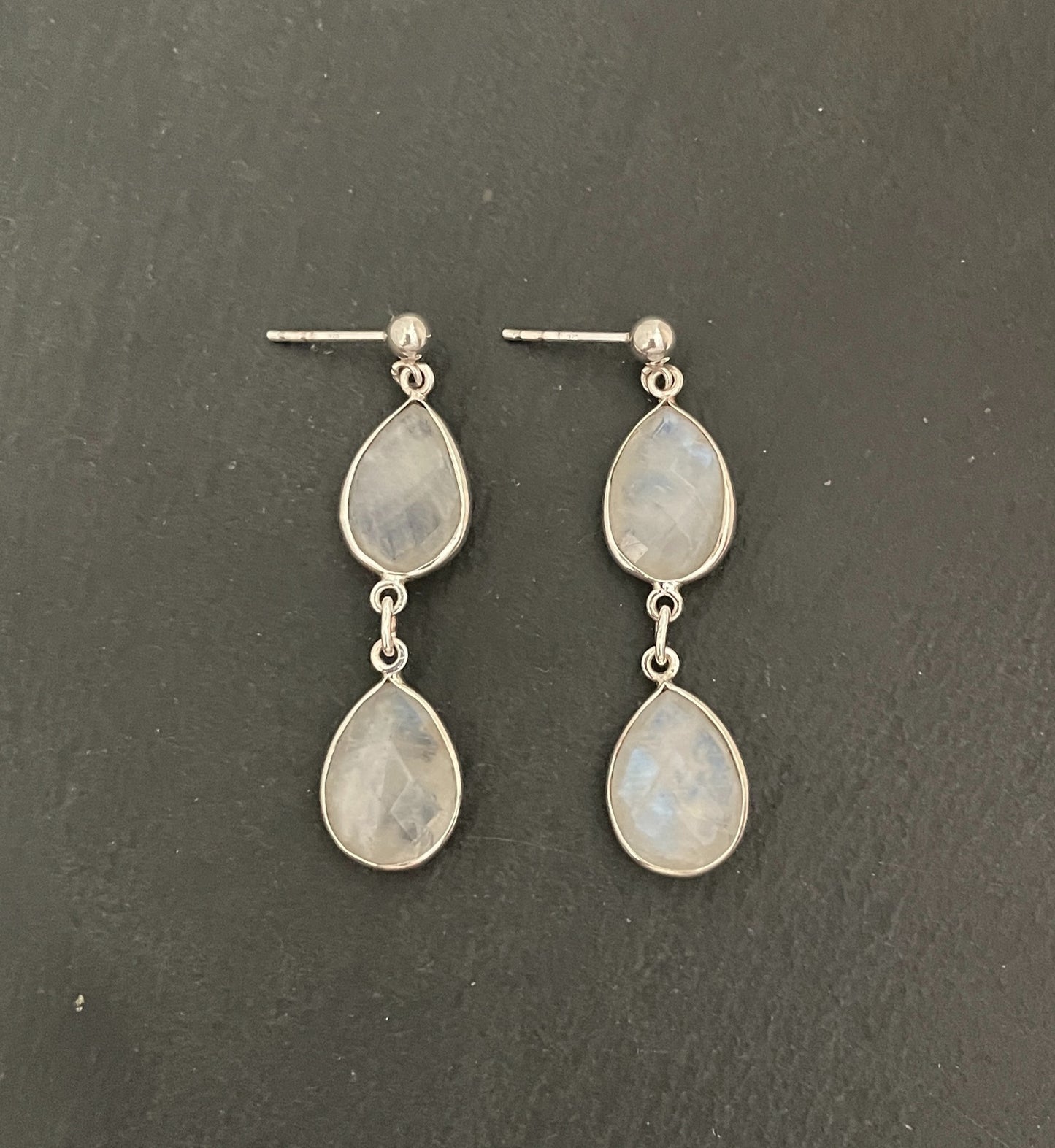 Teardrop Moonstone Earrings image 0