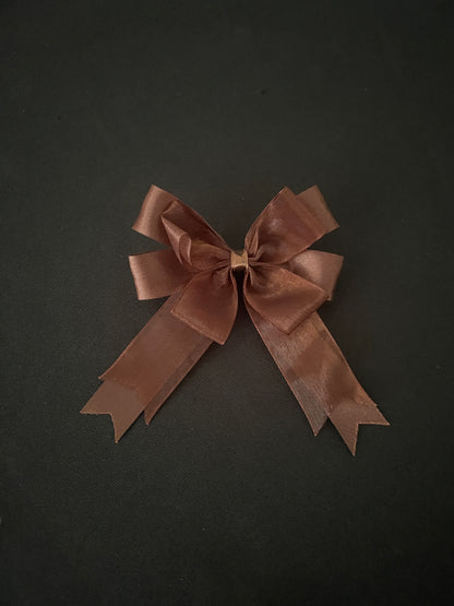 Brown Bow Hair Clips image 2
