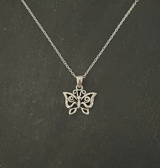 Silver Butterfly Pendant image 0