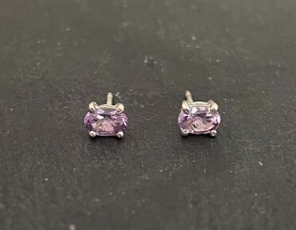 Amethyst Oval Stud Earrings image 0