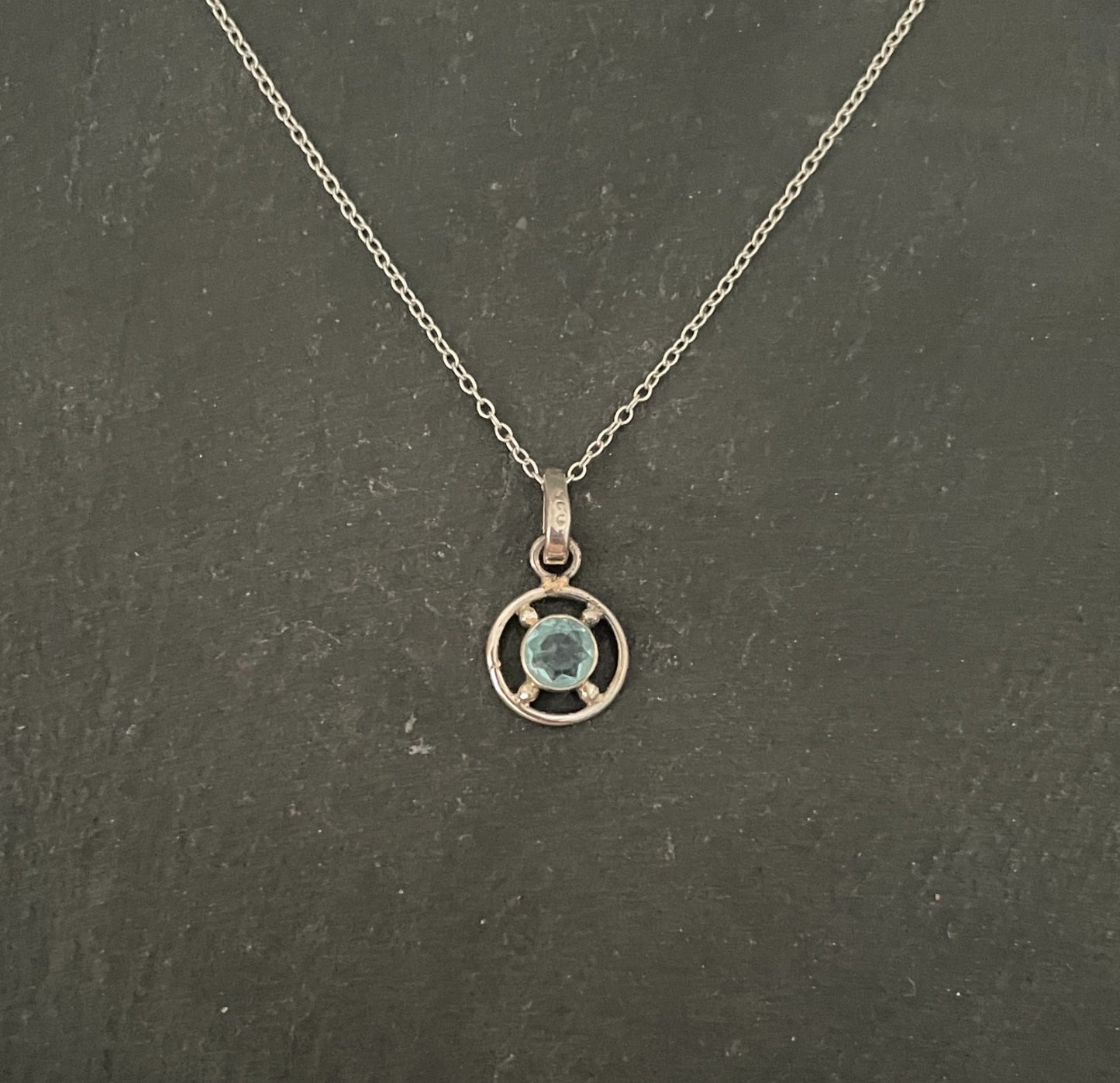 Blue Topaz and Silver Pendant image 0