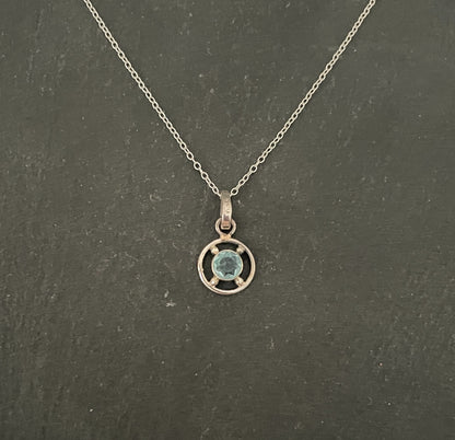 Blue Topaz and Silver Pendant image 0