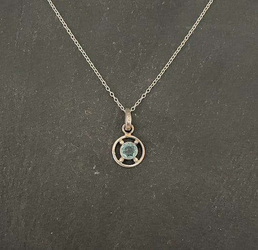 Blue Topaz and Silver Pendant image 0