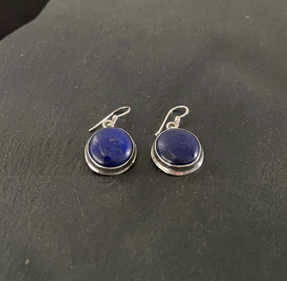 Lapis Lazuli Round Earrings image 1