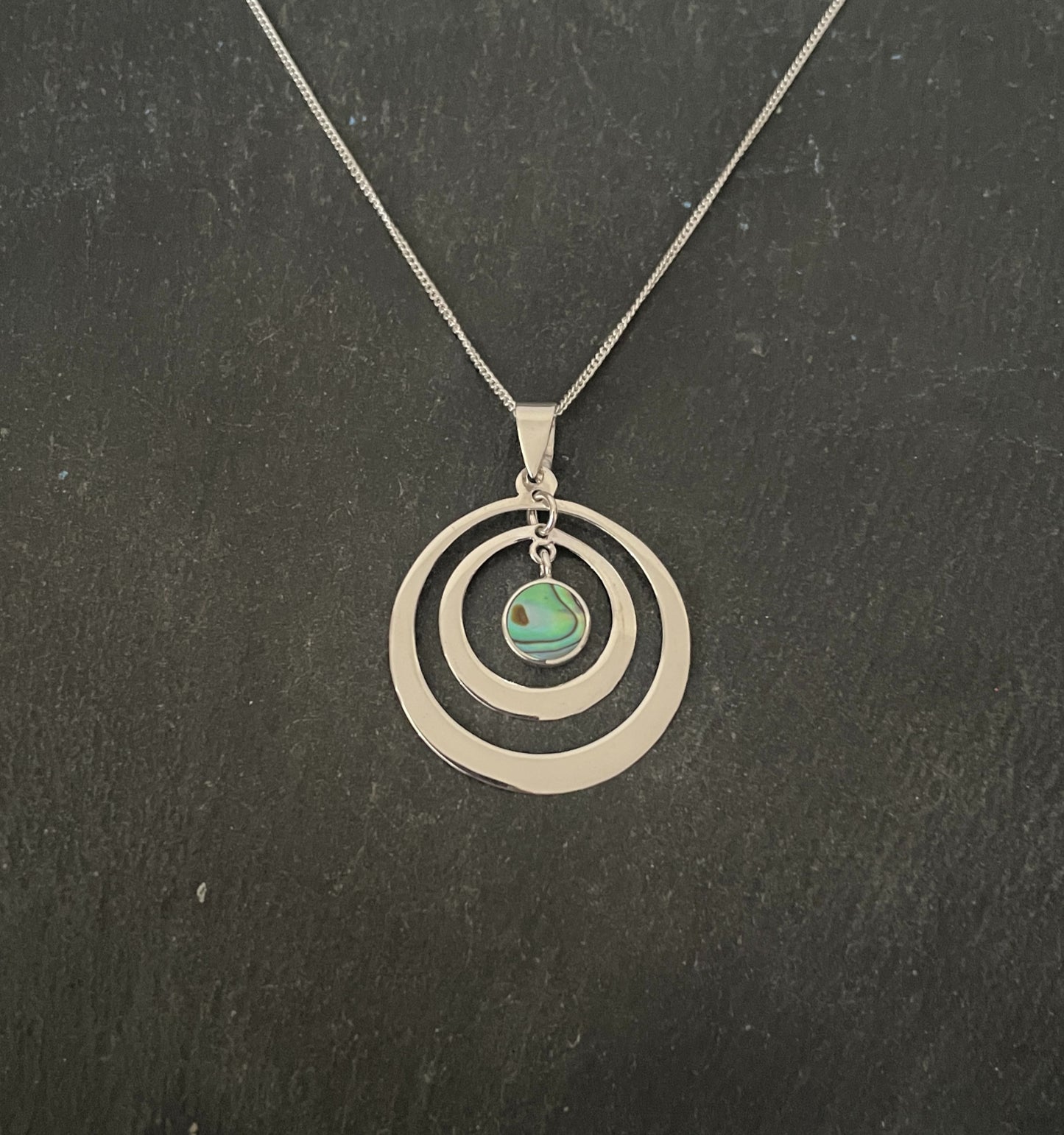 Paua Shell and Silver Pendant image 0