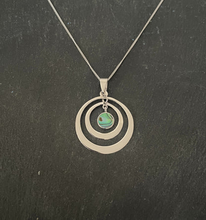 Paua Shell and Silver Pendant image 0