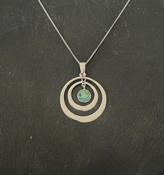 Paua Shell and Silver Pendant image 0