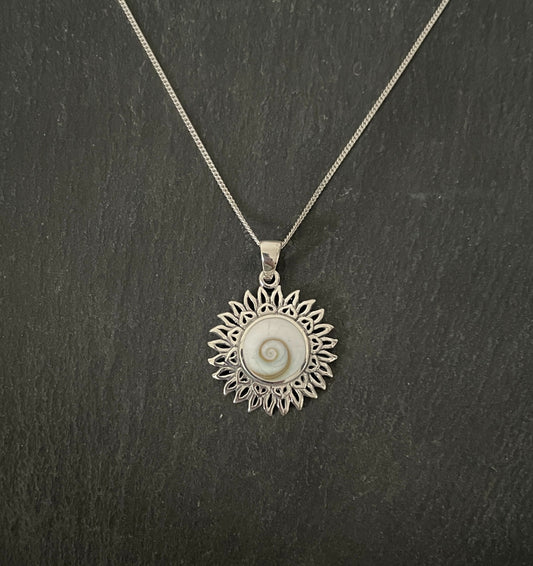 Shiva Shell and Silver Pendant image 0