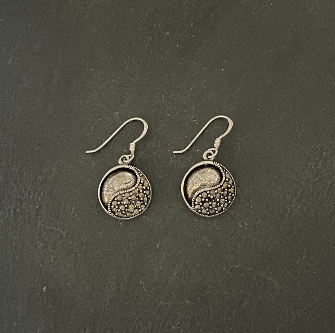 Round Marcasite Earrings image 0