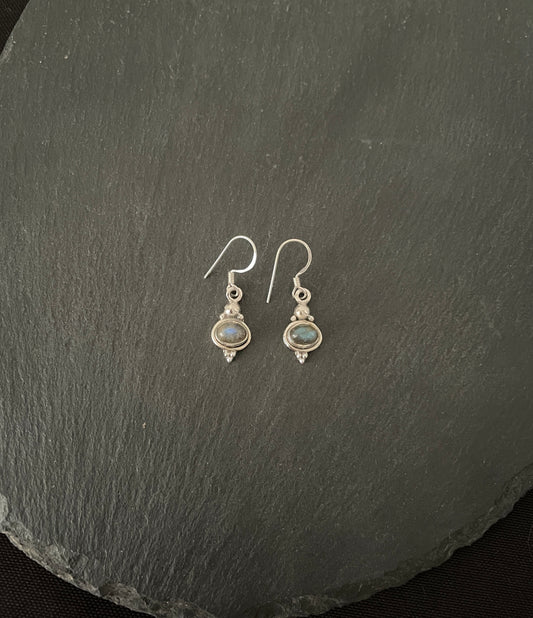 Labradorite Oval Earrings image 0