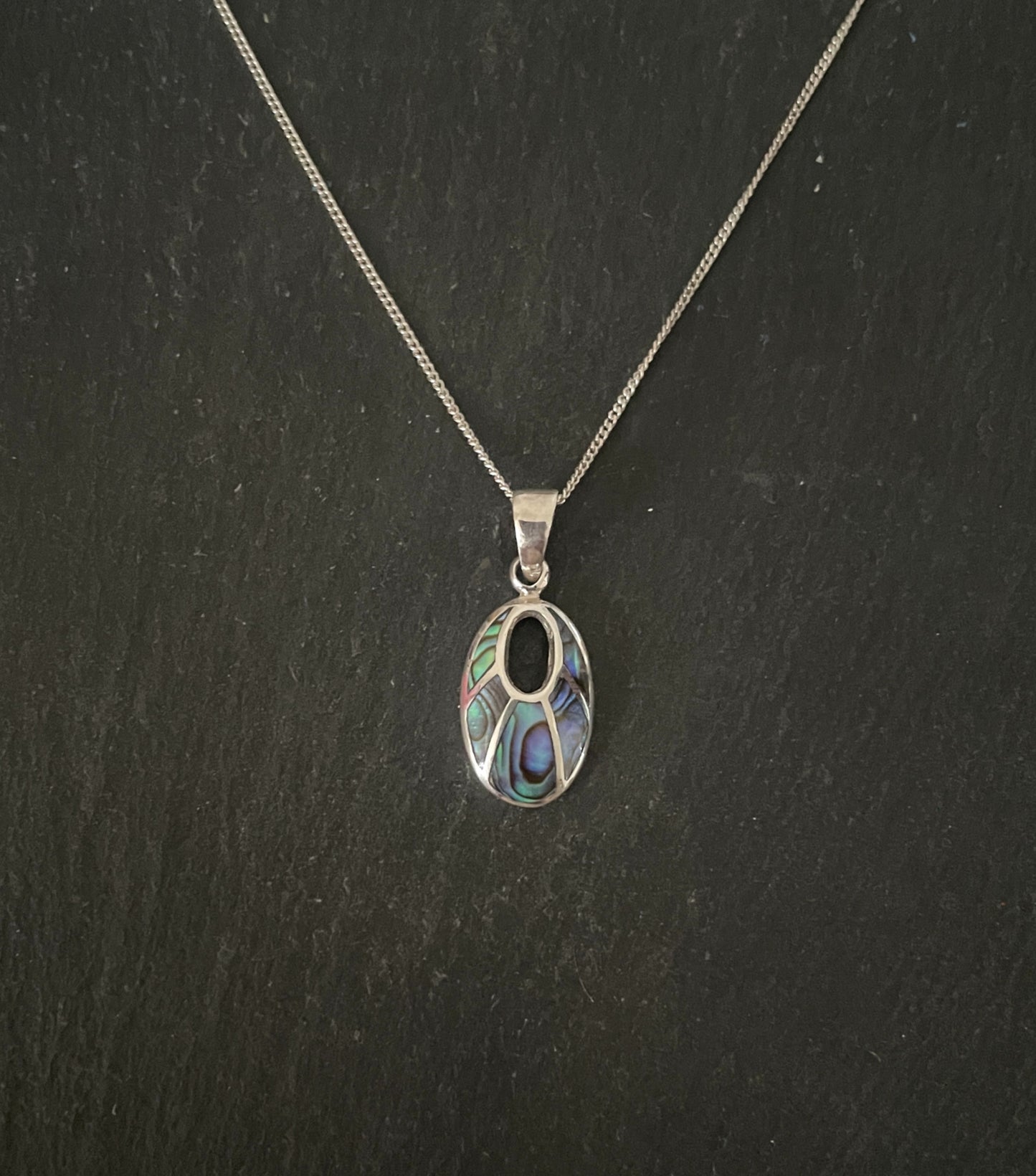 Paua Shell Oval Pendant image 0