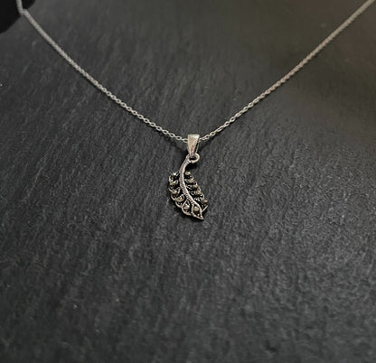 Marcasite Leaf Pendant image 1
