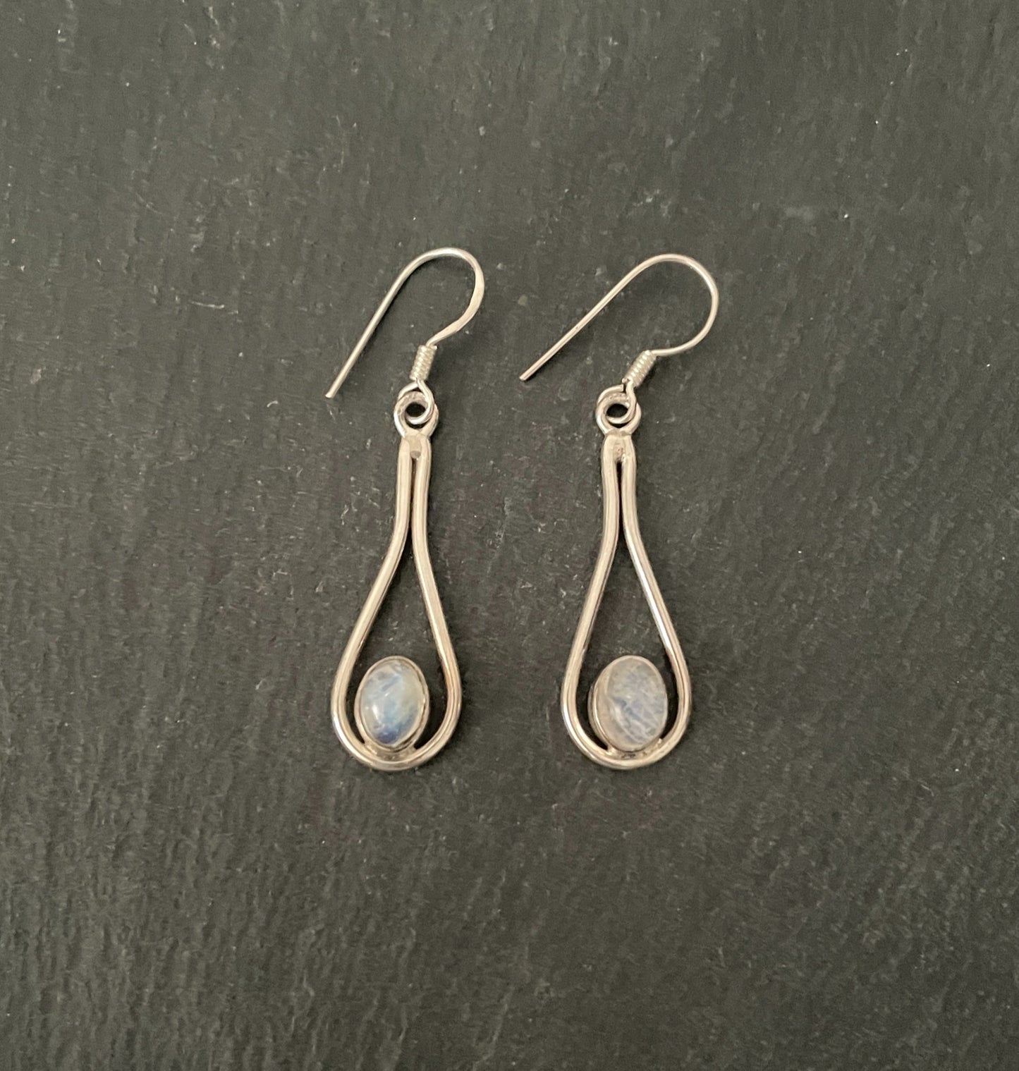 Teardrop Moonstone Earrings image 0