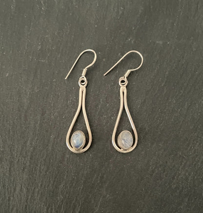 Teardrop Moonstone Earrings image 0
