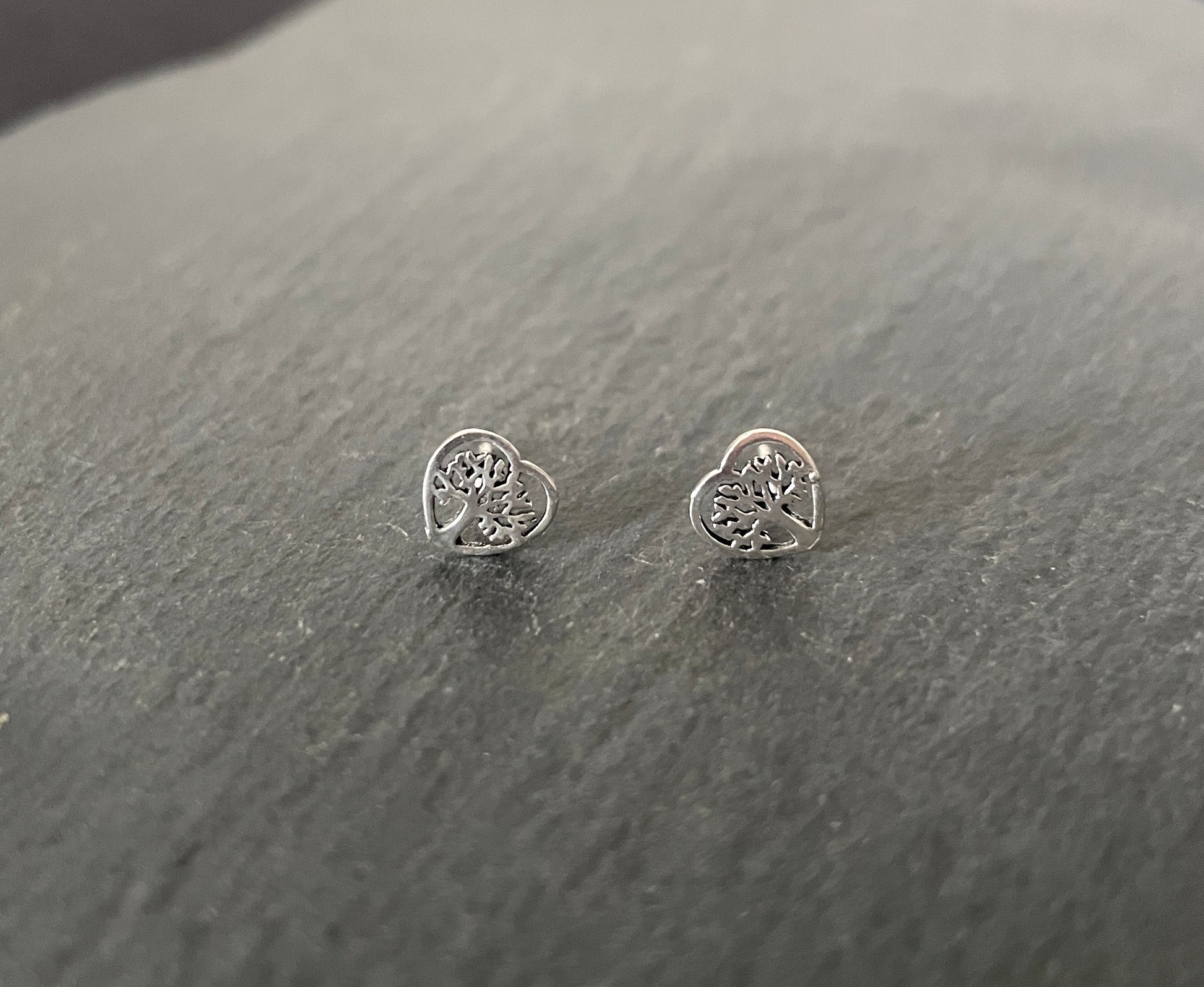 Silver Tree of Life Studs image 0