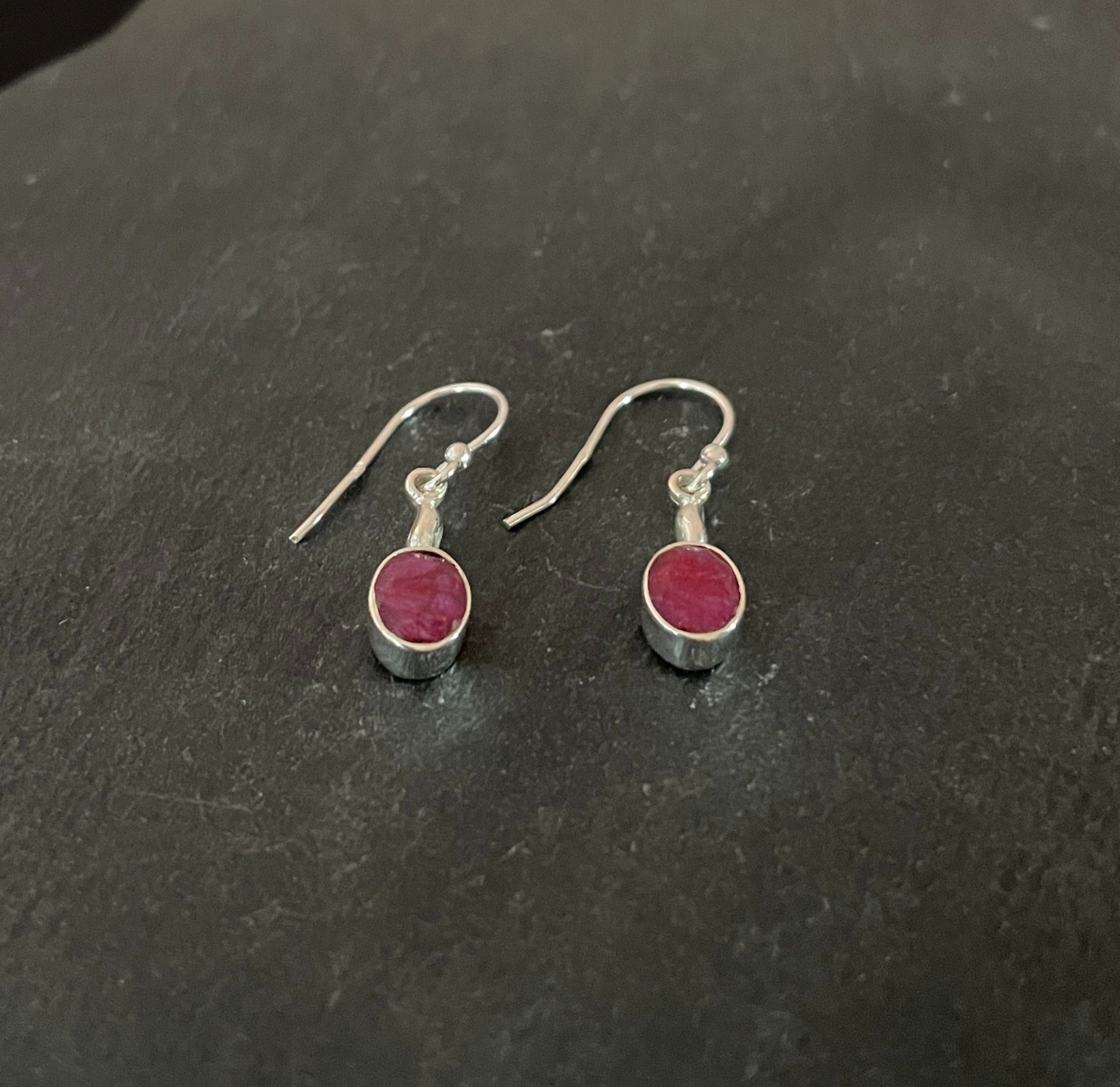 Ruby Oval Earrings image 1