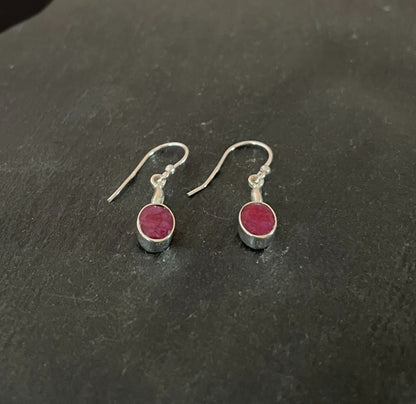 Ruby Oval Earrings image 1