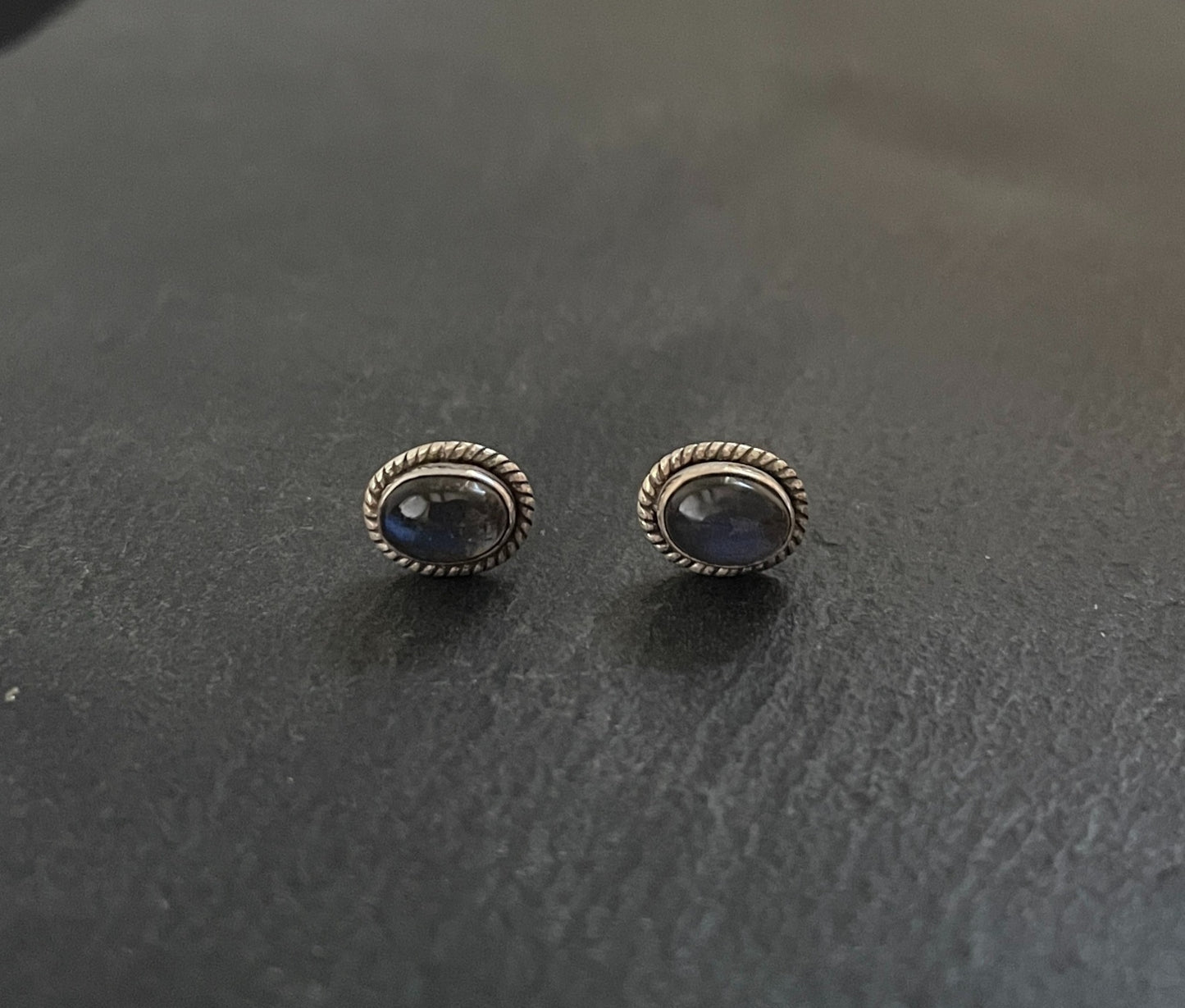 Oval Labradorite Stud Earrings image 0