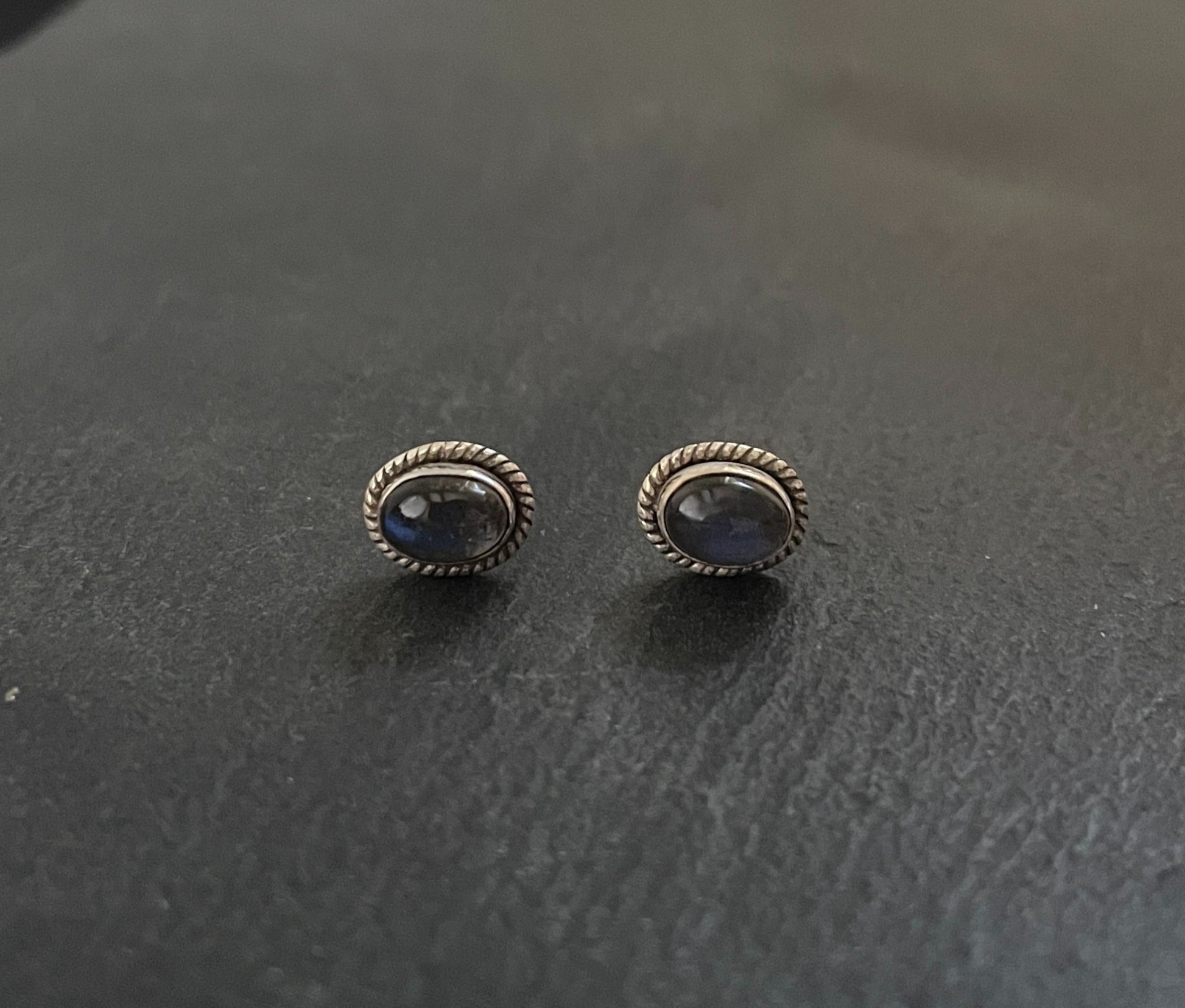 Oval Labradorite Stud Earrings image 0