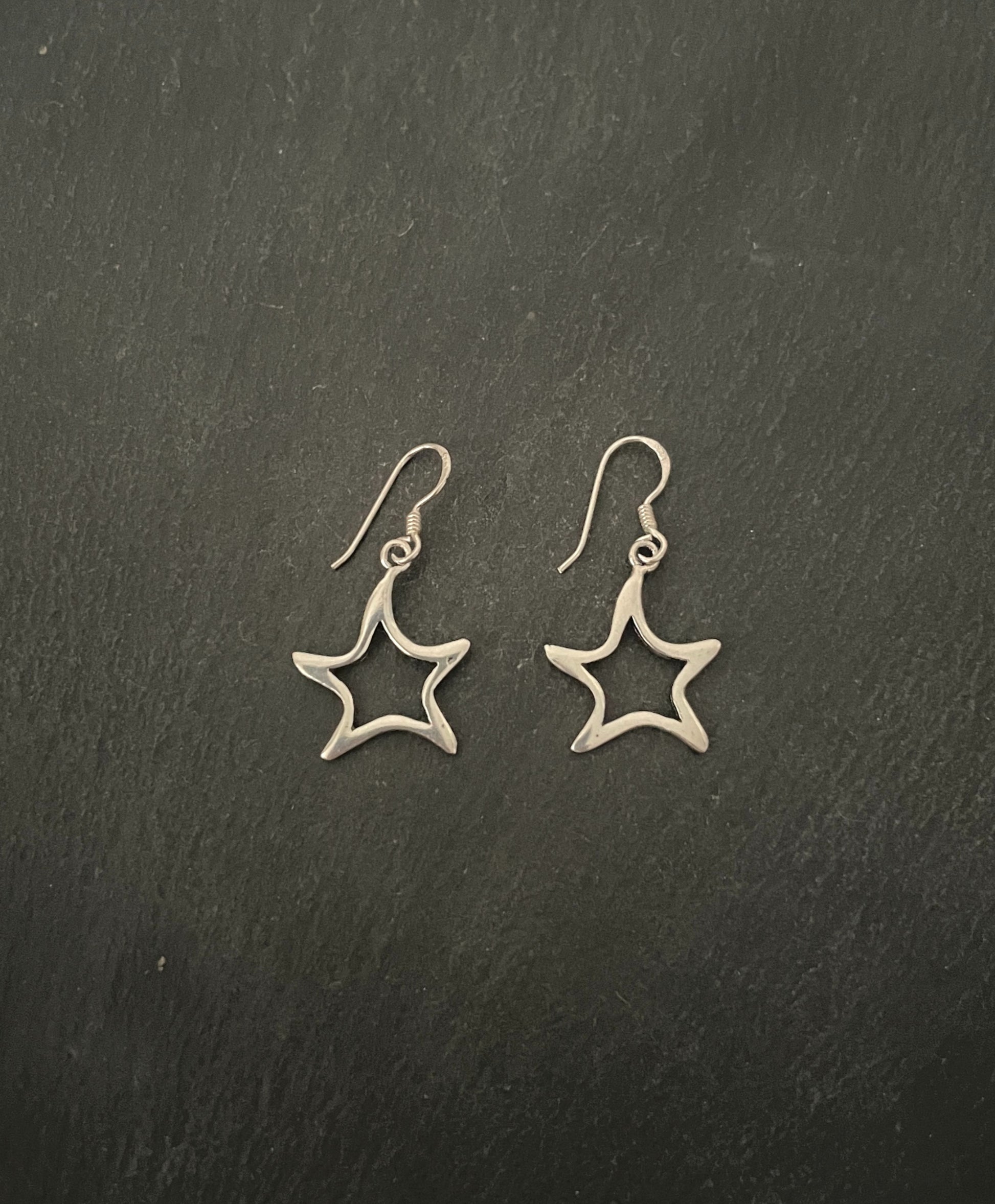 Silver Star Earrings image 0