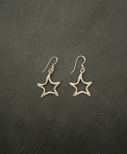 Silver Star Earrings image 0