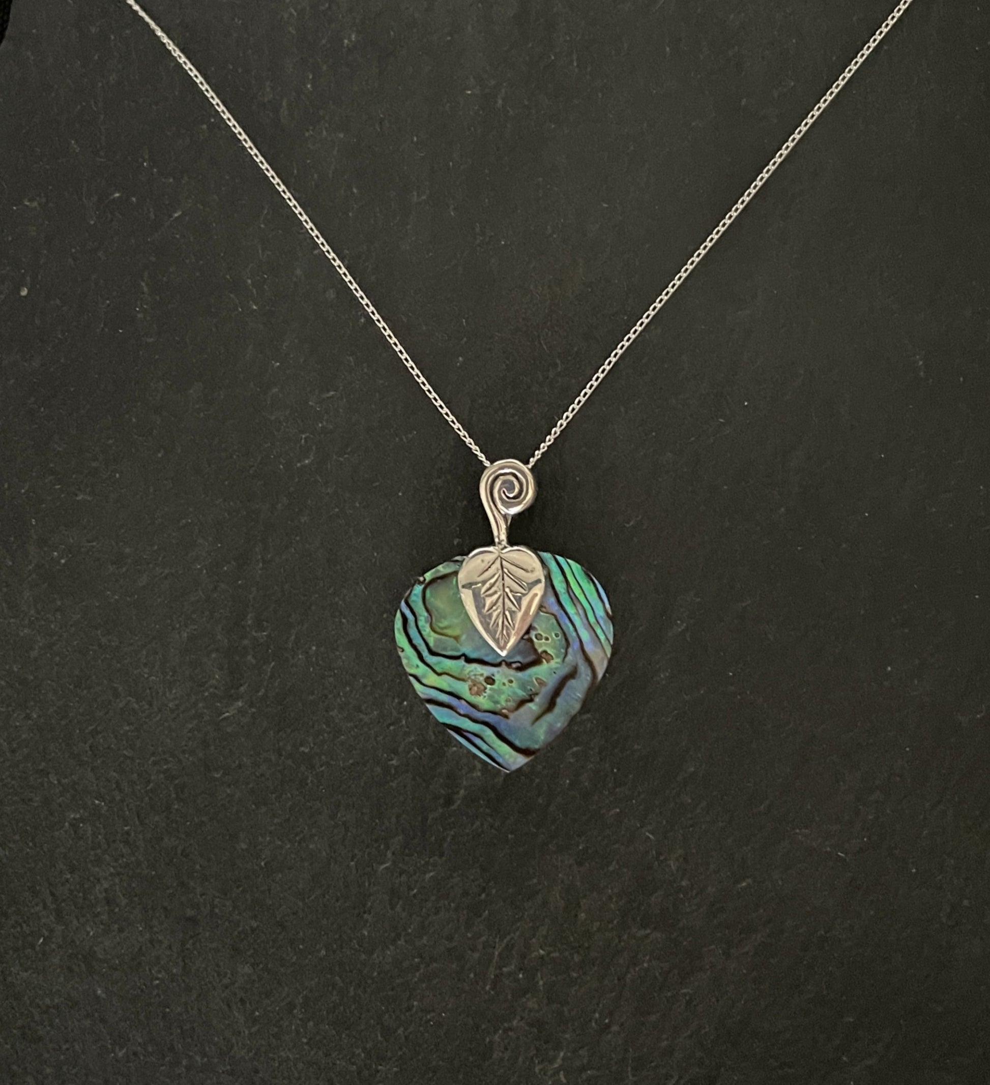 Paua Shell and Silver Pendant image 0
